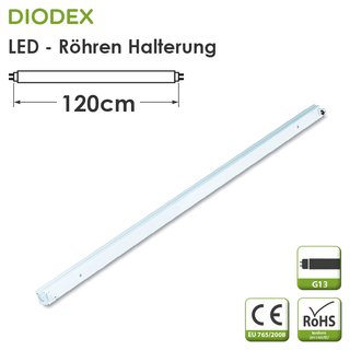 DIODEX LED Rhren Halterung / 120cm / wei