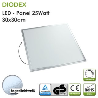 DIODEX LED Panel / 30x30cm / 25Watt / tageslichtwei / 6000K / 2300 Lumen