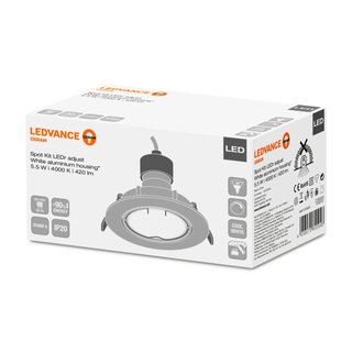 OSRAM LEDVANCE LED Einbaudownlight wei KIT GU10 mit Lampe 5,5 Watt 840 neutralwei dimmbar