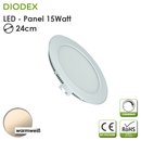 DIODEX LED Panel rund / 24cm / 15Watt / warmwei / 3000K...