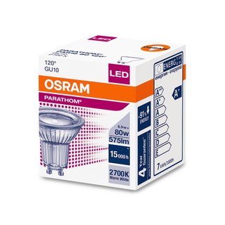 OSRAM LEDVANCE PARATHOM  PAR16   80 non-dim 120 6,9W/827 GU10