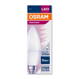OSRAM LEDVANCE LED Kerzenlampe Parathom Classic B PCLB40 E14 5,7 Watt matt 827 warmweiss extra